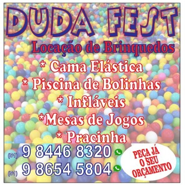 DUDA FEST locações de brinquedos 